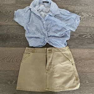 Aritiza cargo Jean skirt